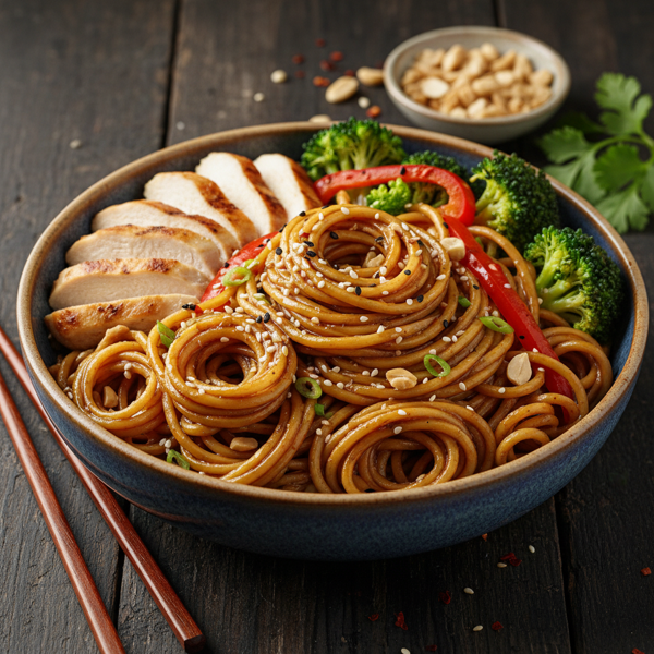 Savory Peanut Butter Sesame Noodles recipe