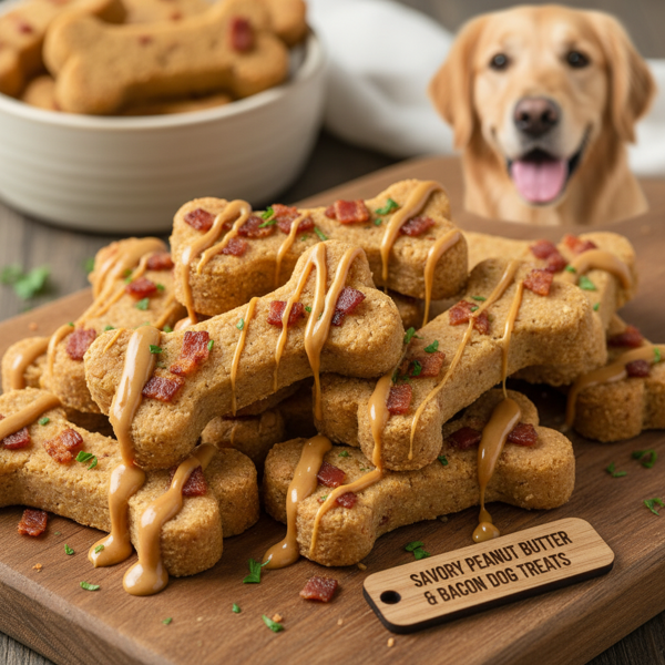 Savory Peanut Butter & Bacon Dog Treats recipe