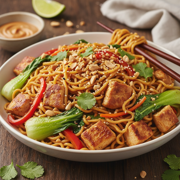 Savory Peanut Chicken Ramen Stir-Fry recipe