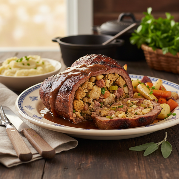 Savory Pennsylvania Dutch Stuffed Beef Heart recipe