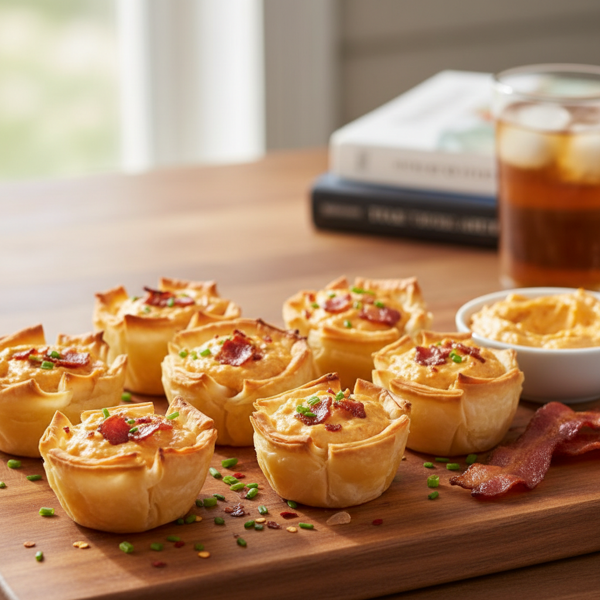 Savory Pimento Cheese and Bacon Phyllo Bites recipe