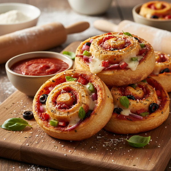 Savory Pizza Pinwheel Rolls recipe