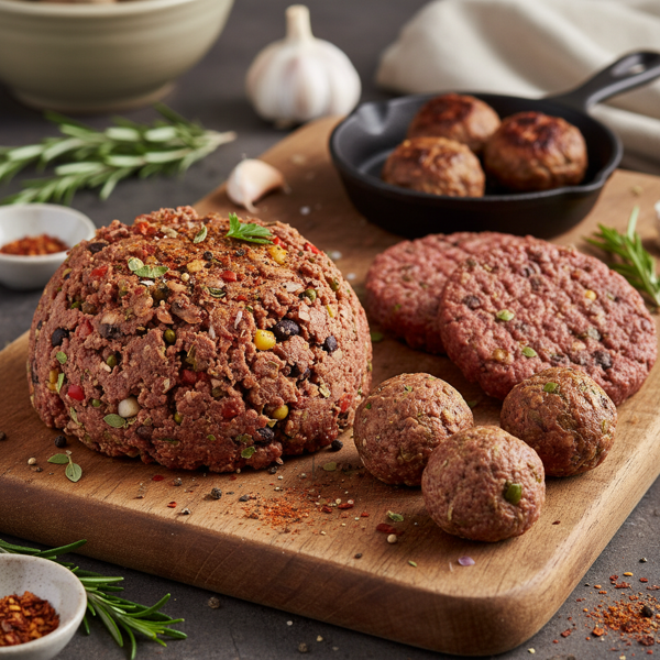 Savory Plant-Based Burger & Meatball Mix recipe