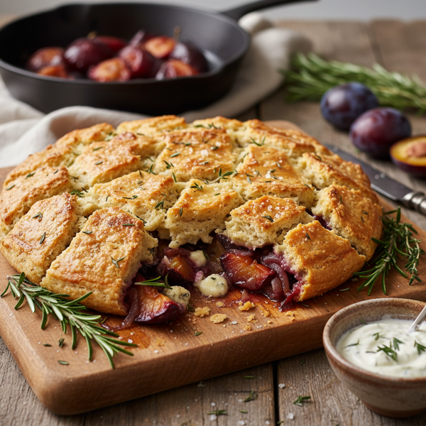 Savory Plum Delight Cobbler recipe