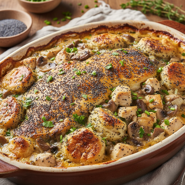 Savory Poppy Seed Chicken Casserole recipe