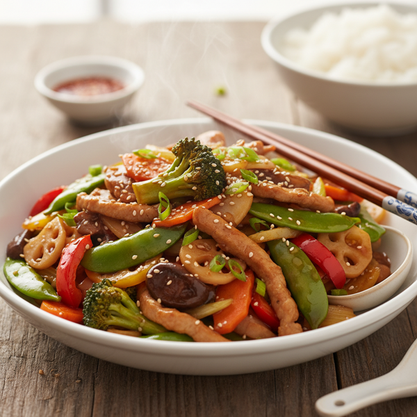 Savory Pork Chop Suey Delight recipe