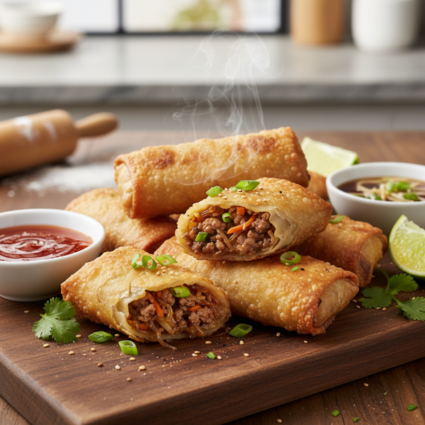 Savory Pork Egg Rolls recipe