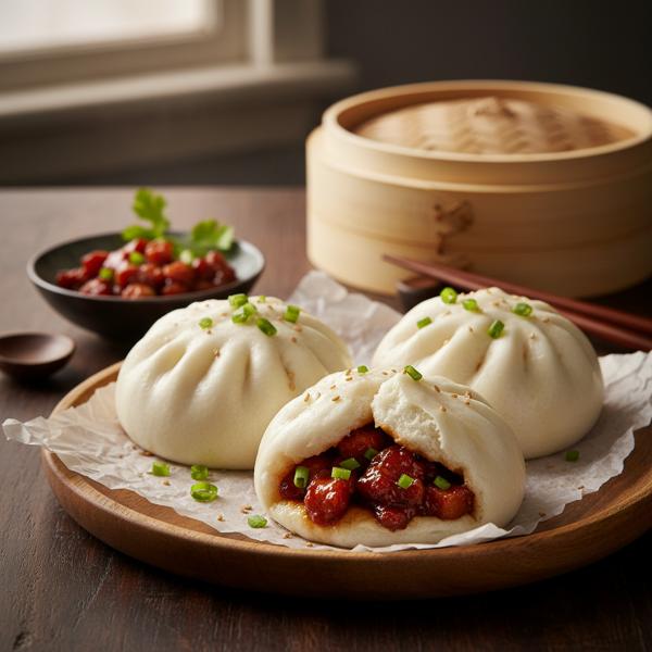 Savory Pork Steam Buns (Char Siu Bao) recipe