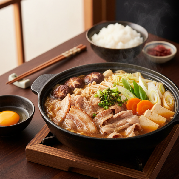 Savory Pork Sukiyaki Delight recipe