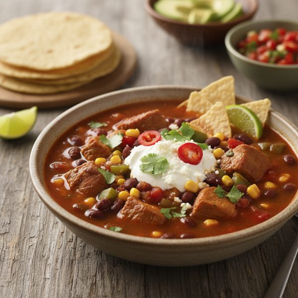 Savory Pork and Black Bean Taco Soup recipe