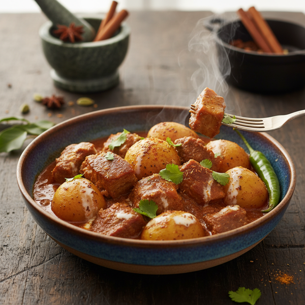 Savory Pork and Potato Masala recipe