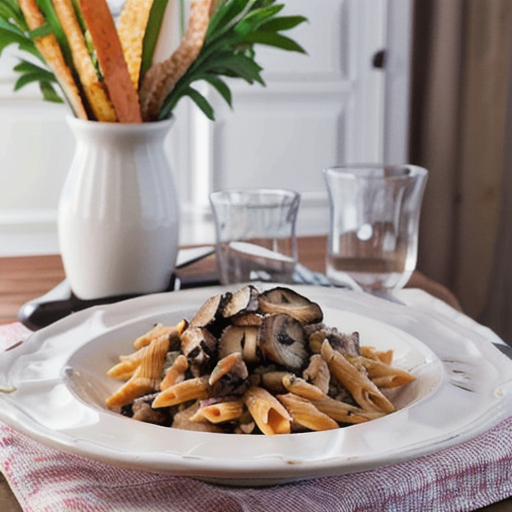 Savory Portabella Mushroom Penne recipe