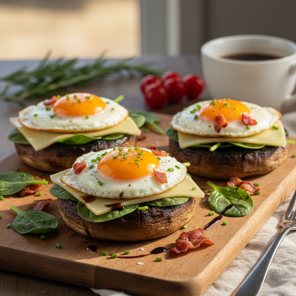 Savory Portobello Breakfast Stacks recipe