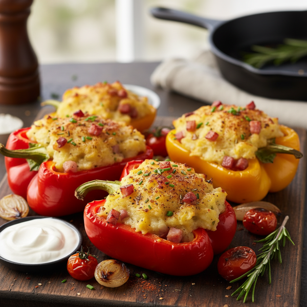 Savory Potato-Stuffed Bell Peppers Delight recipe