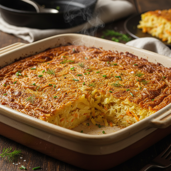 Savory Potato Carrot Kugel recipe