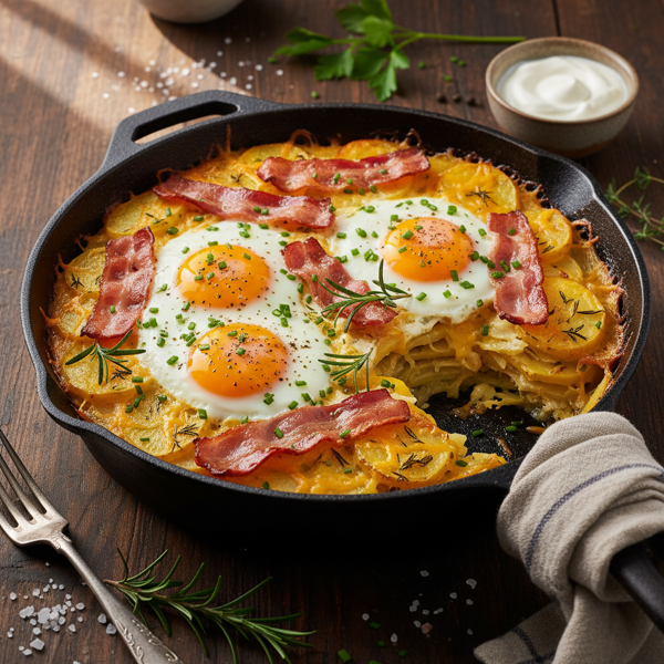 Savory Potato, Egg & Bacon Bake recipe