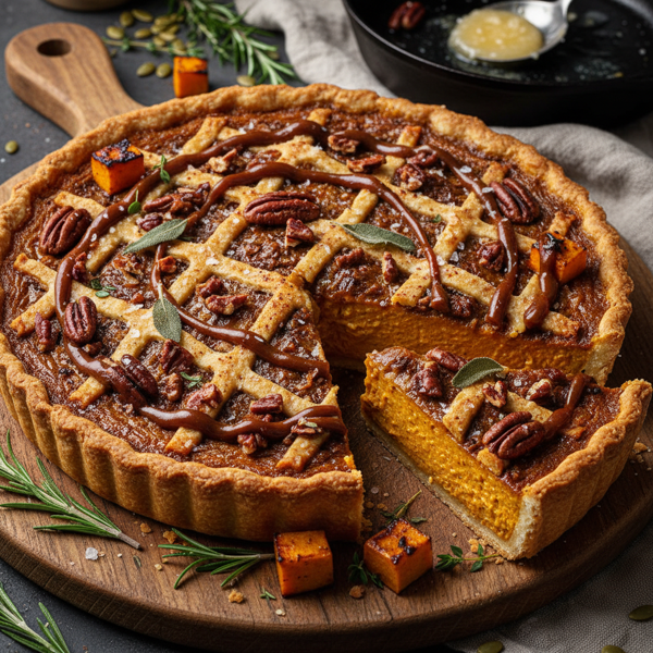 Savory Praline-Infused Pumpkin Pie recipe