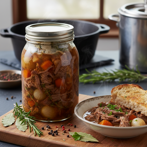 Savory Pressure-Canned Venison recipe