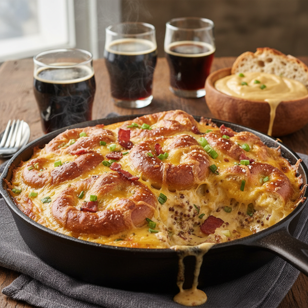 Savory Pretzel and Beer Cheese Casserole recipe