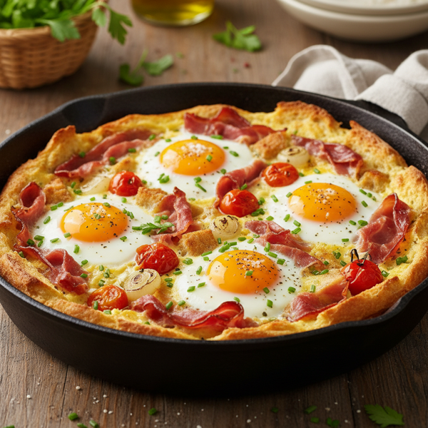 Savory Prosciutto & Egg Breakfast Bake recipe