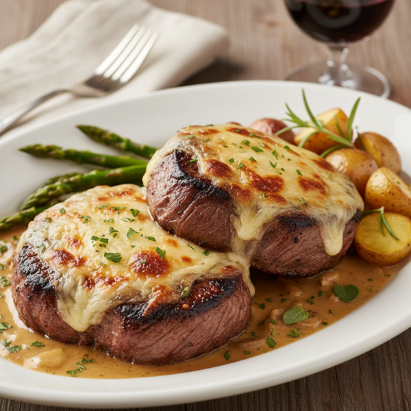 Savory Provel-Topped Steak Modiga recipe