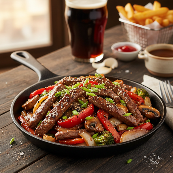Savory Pub-Style Beef Stir-Fry recipe