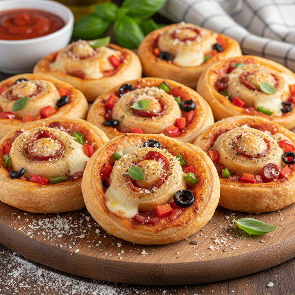 Savory Puff Pastry Pizza Swirls recipe