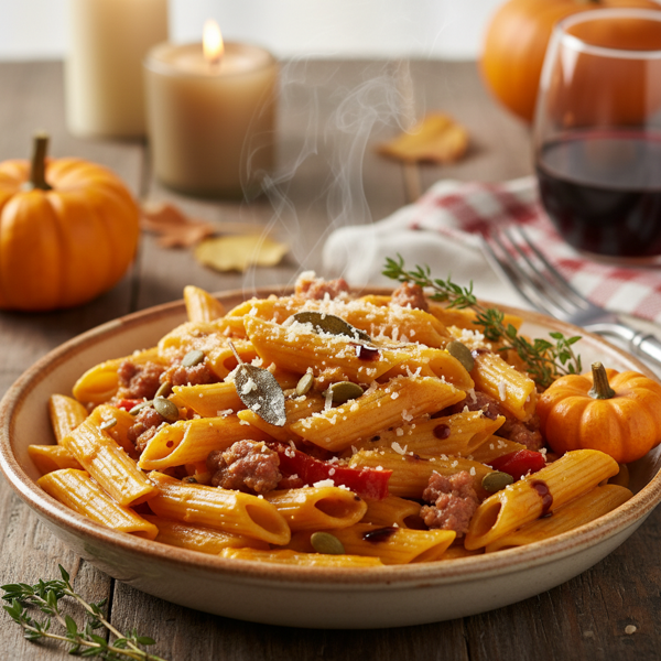 Savory Pumpkin Penne Delight recipe