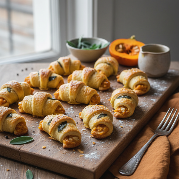 Savory Pumpkin Sage Rugelach recipe