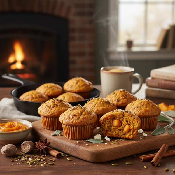 Savory Pumpkin Spice Muffins recipe
