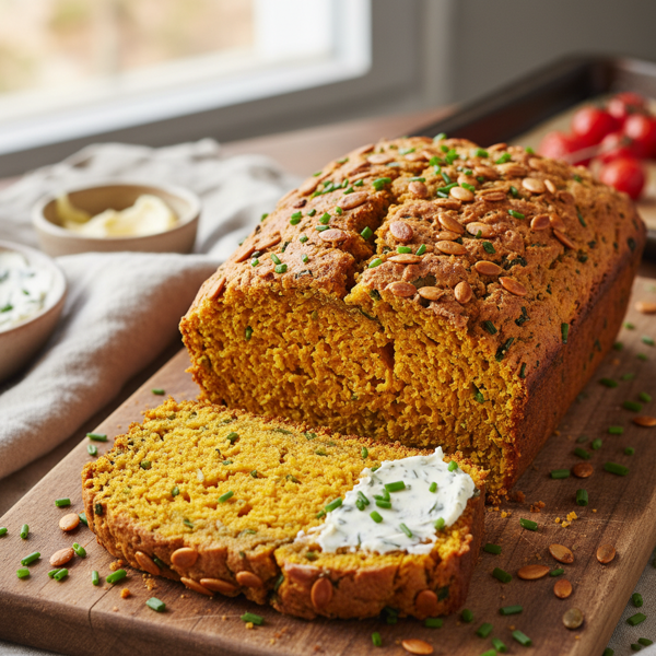 Savory Pumpkin & Chive Quick Bread recipe