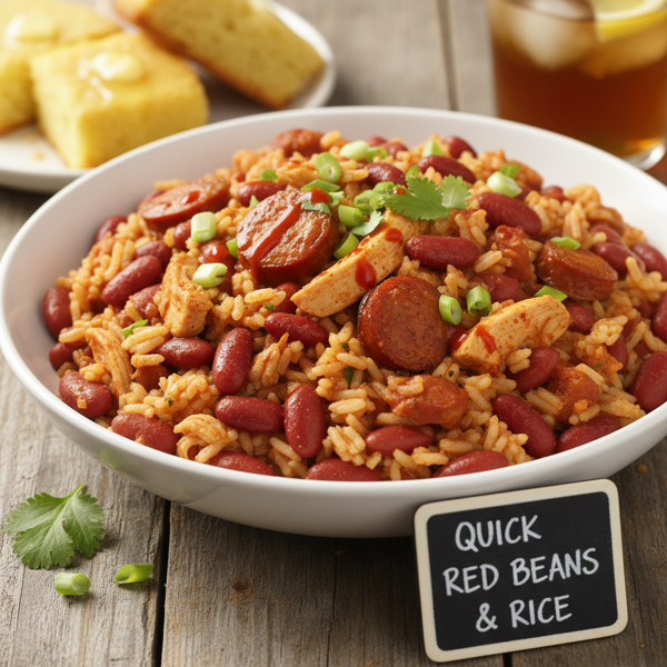 Savory Quick Red Beans and Rice recipe