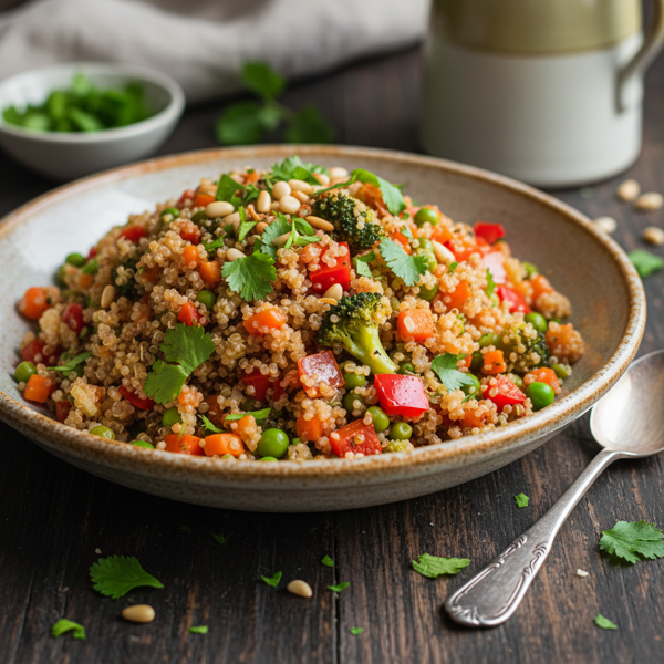 Savory Quinoa Vegetable Pilaf recipe