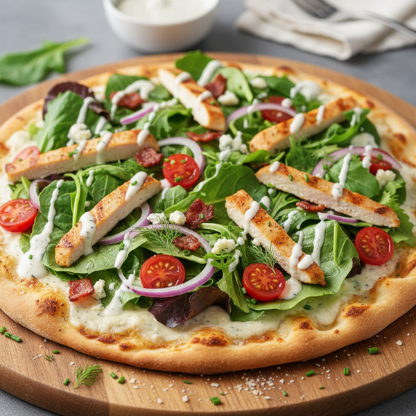 Savory Ranch BLT Salad Pizza recipe