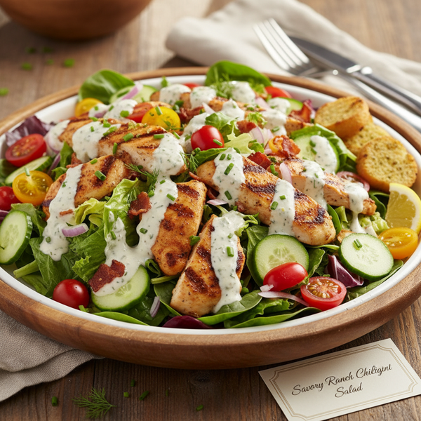 Savory Ranch Chicken Delight Salad recipe