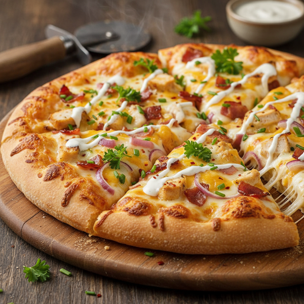 Savory Ranch Chicken Pizza Delight recipe