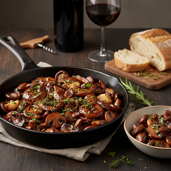 Savory Red Wine Mushroom Medley recipe