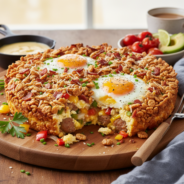 Savory Rice Krispies Breakfast Bake recipe