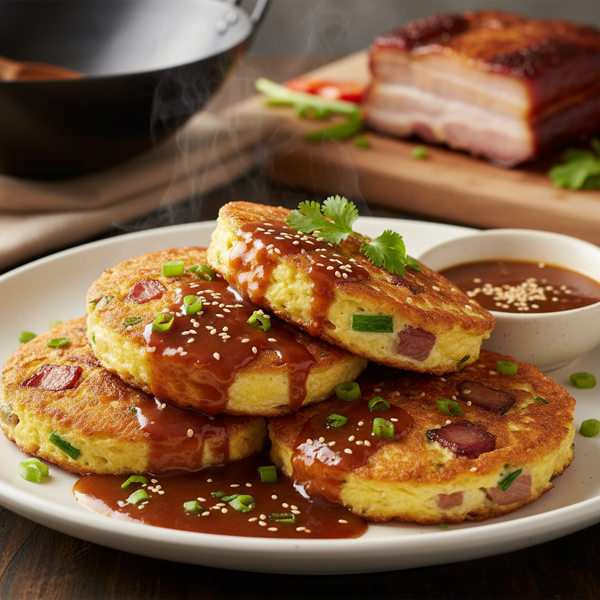 Savory Roast Pork Egg Foo Yung Delight recipe