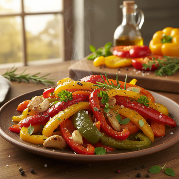 Savory Roasted Bell Pepper Medley recipe