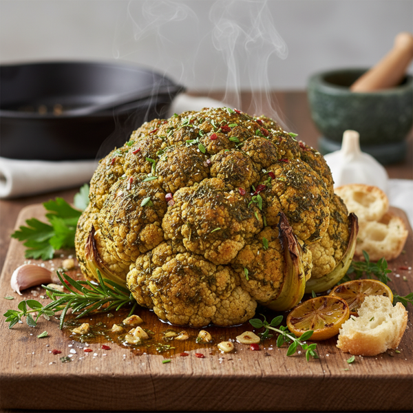Savory Roasted Cauliflower with Herb Infusion recipe