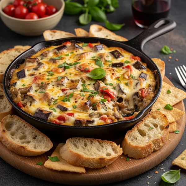 Savory Roasted Eggplant & Cheese Dip recipe