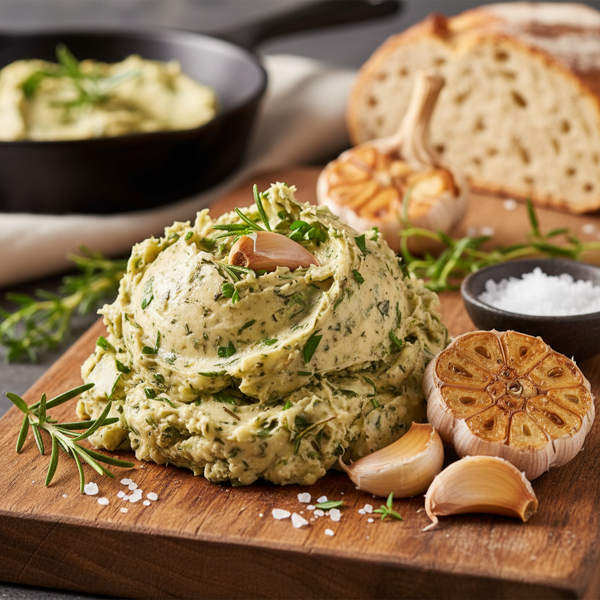Savory Roasted Garlic Herb Butter recipe