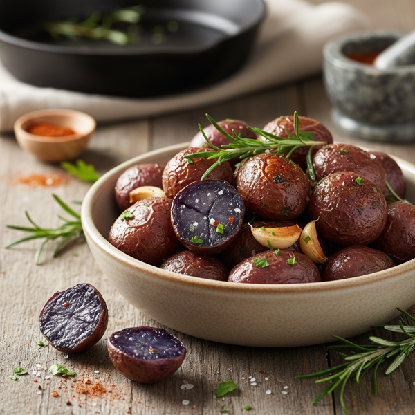 Savory Roasted Peruvian Purple Potatoes recipe