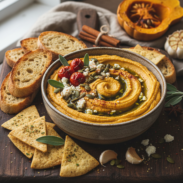 Savory Roasted Pumpkin Hummus recipe