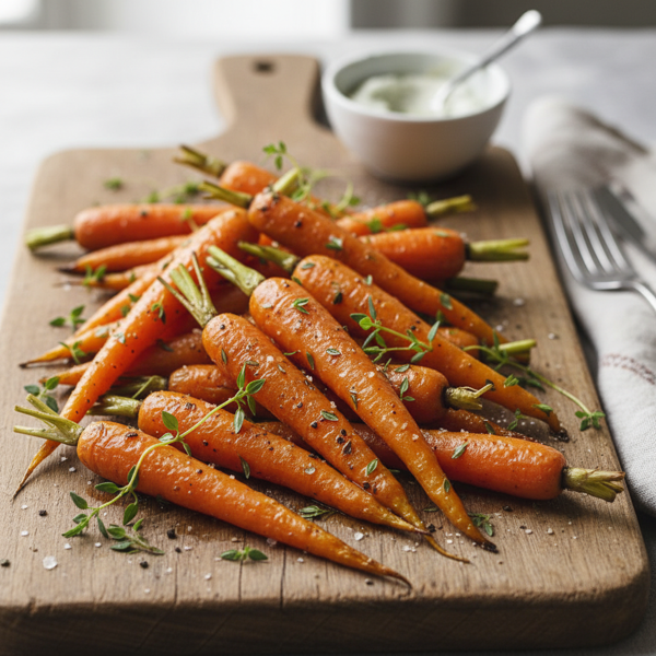 Savory Roasted Thyme Baby Carrots recipe