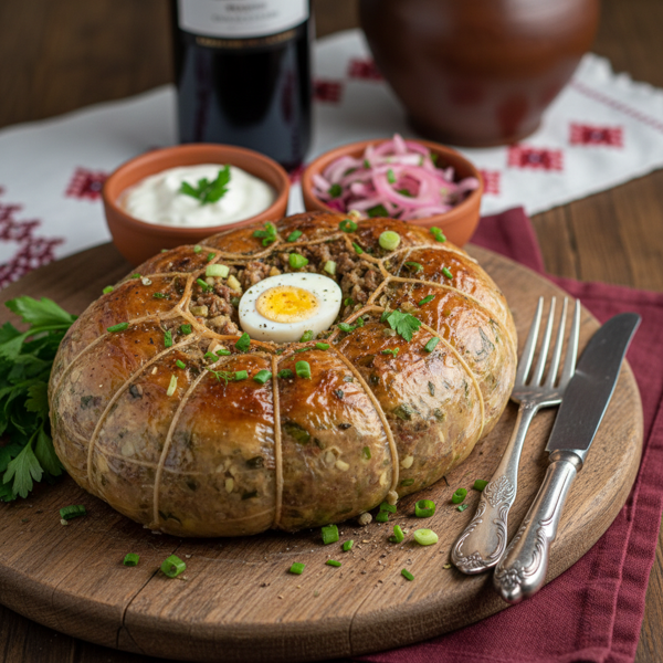 Savory Romanian Lamb Haggis recipe