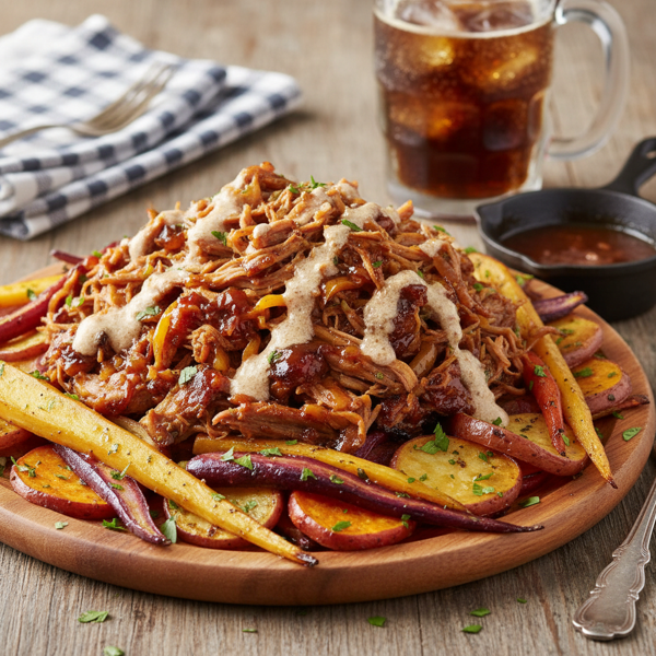 Savory Root Beer Pulled Pork Delight recipe
