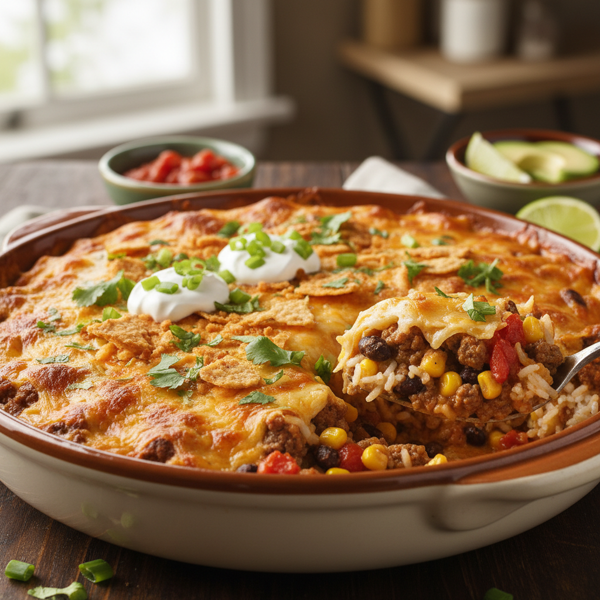 Savory Rotel Mexican Casserole Delight recipe