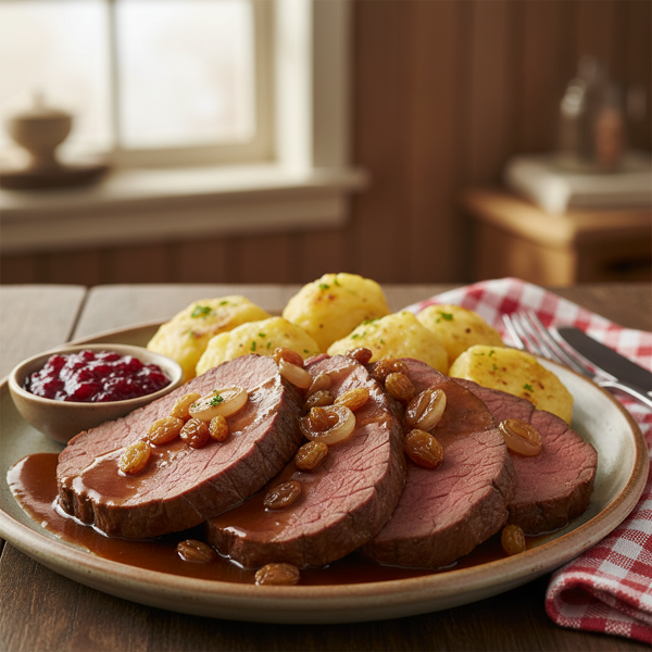 Savory Round Steak Sauerbraten recipe